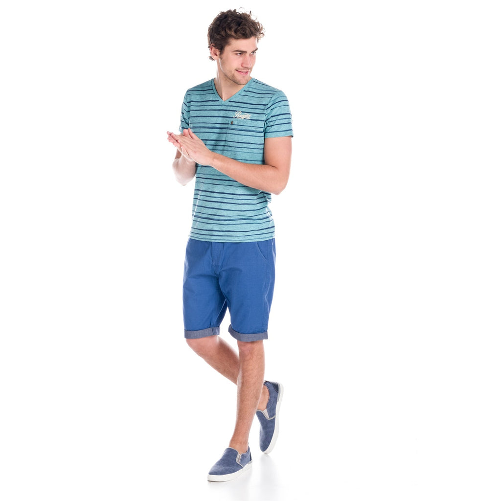 Pantalón Corto Hombre Chino Vuelta Denim – Koroshi 1811PS06