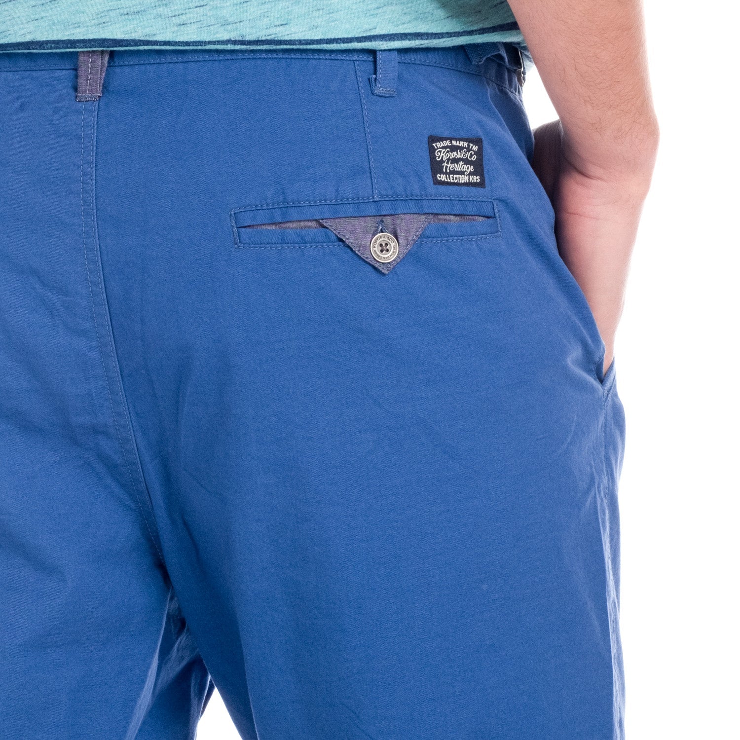 Pantalón Corto Hombre Chino Vuelta Denim – Koroshi 1811PS06