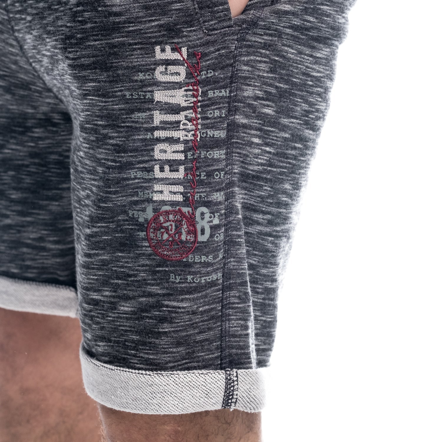 Pantalón Corto Jogging Felpa Jaspeado Hombre – Koroshi 1811PS100
