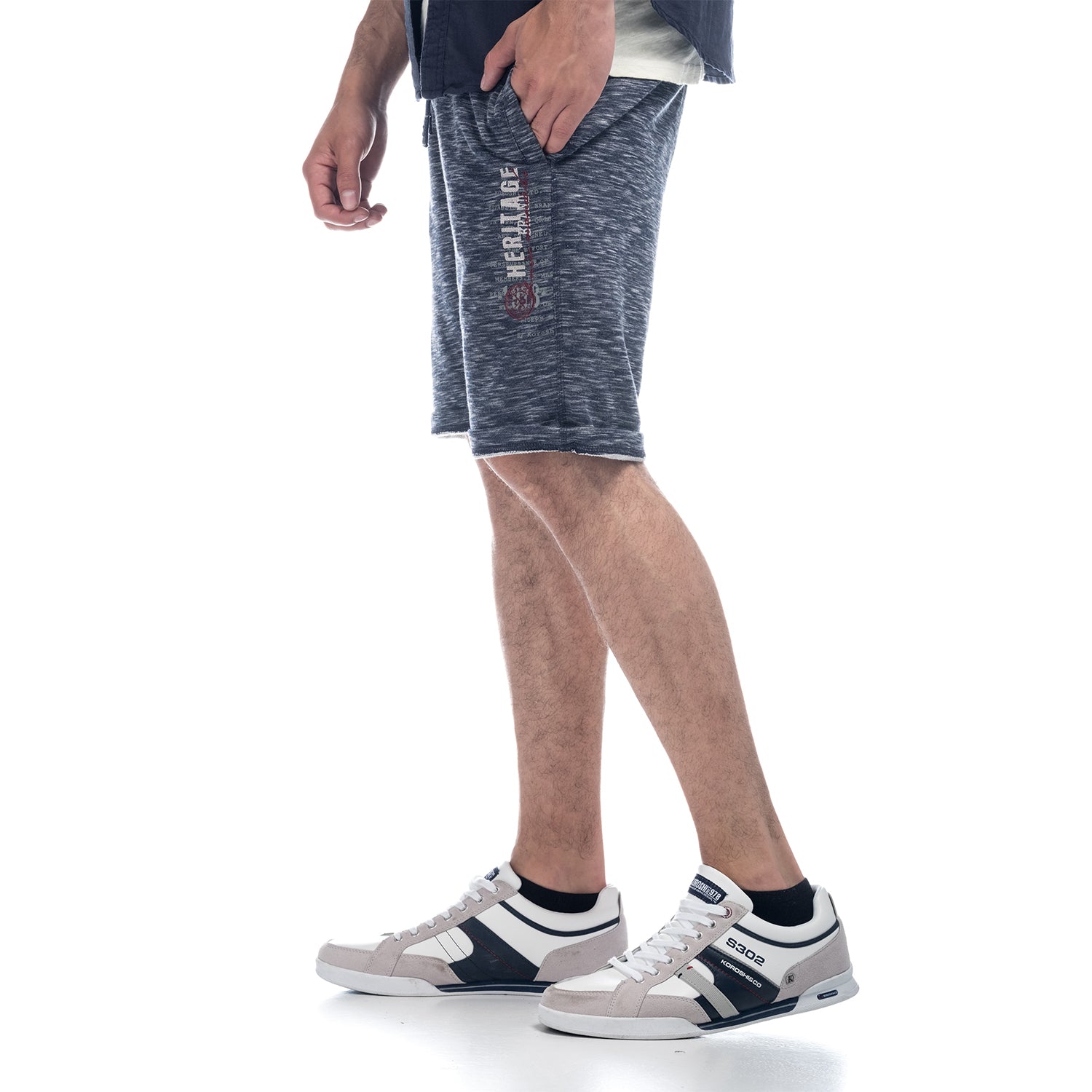 Pantalón Corto Jogging Felpa Jaspeado Hombre – Koroshi 1811PS100