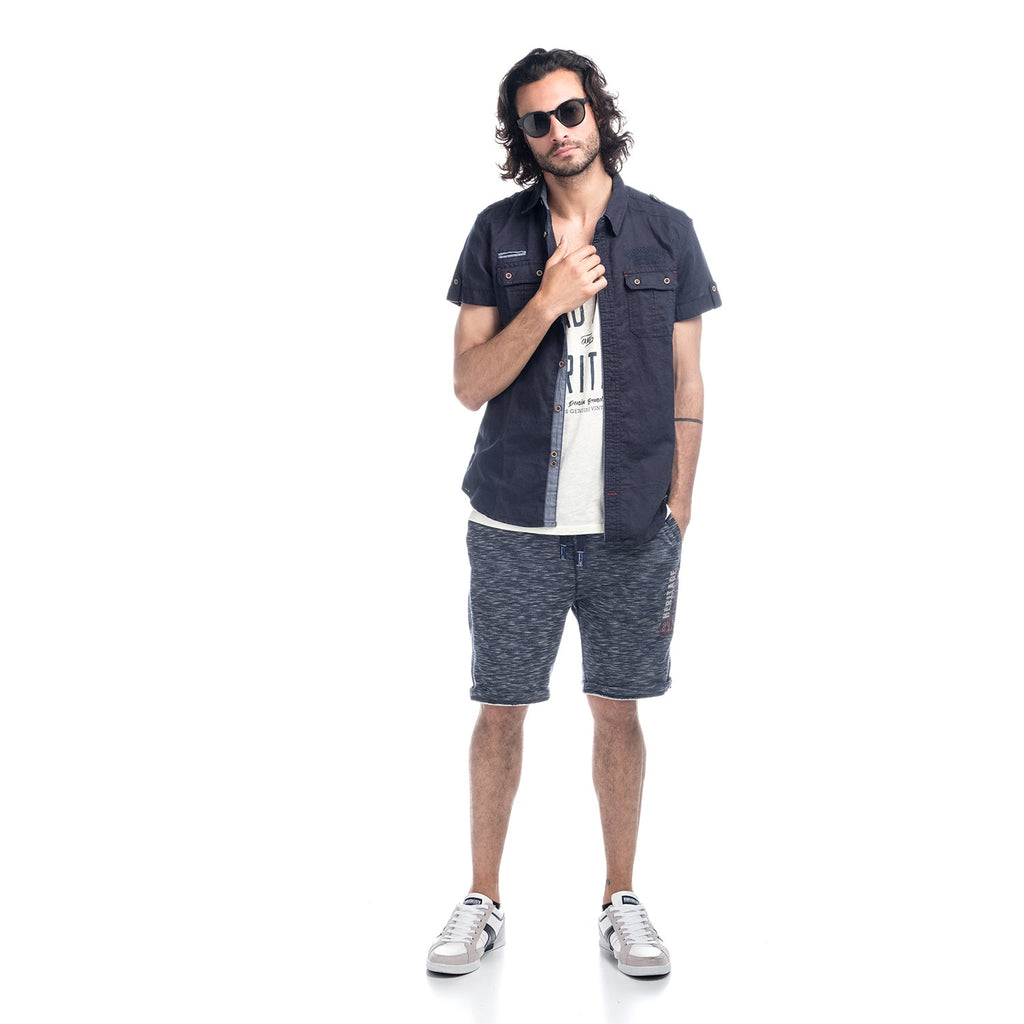 Pantalón Corto Jogging Felpa Jaspeado Hombre – Koroshi 1811PS100
