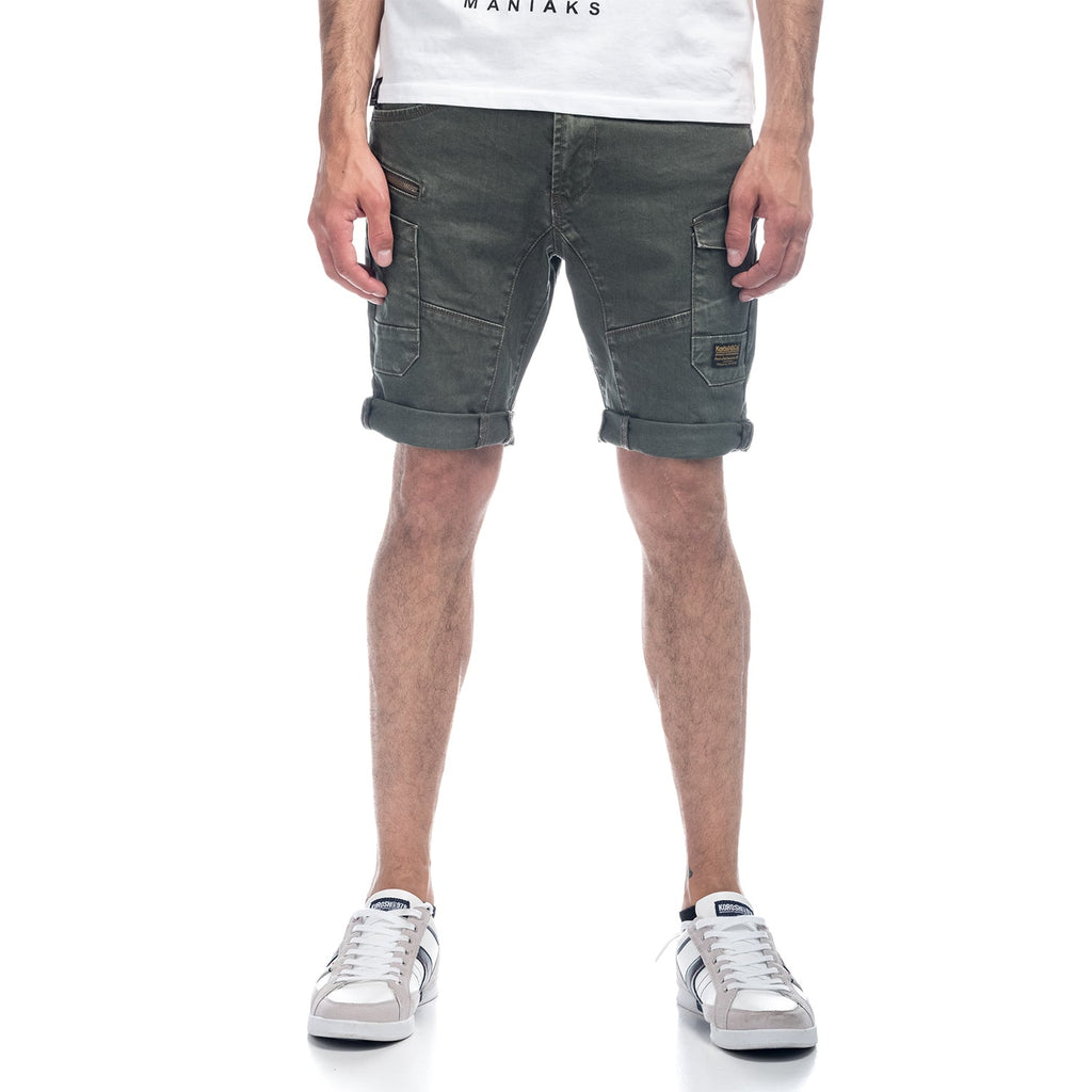 Bermuda Hombre Cargo Algodón Detalle Camuflaje – Koroshi Kaki