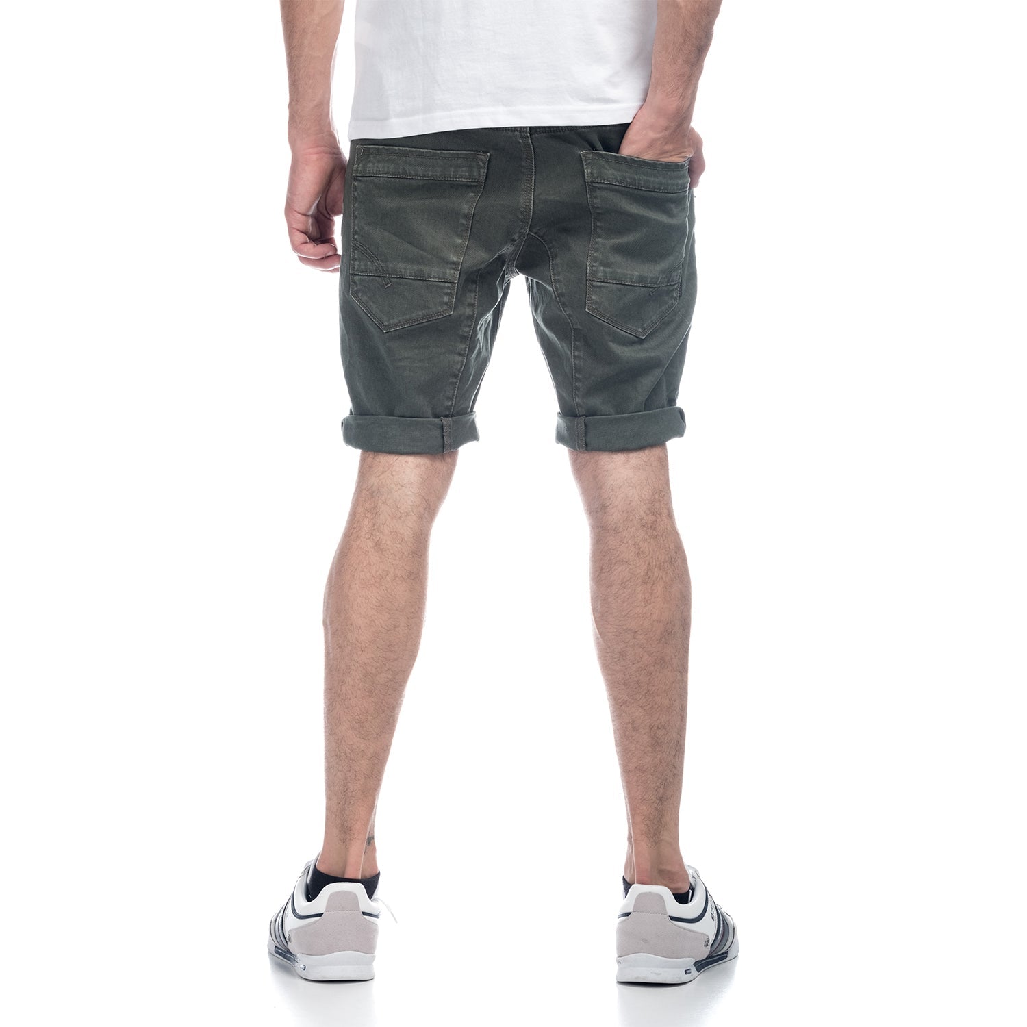 Bermuda Hombre Cargo Algodón Detalle Camuflaje – Koroshi Kaki