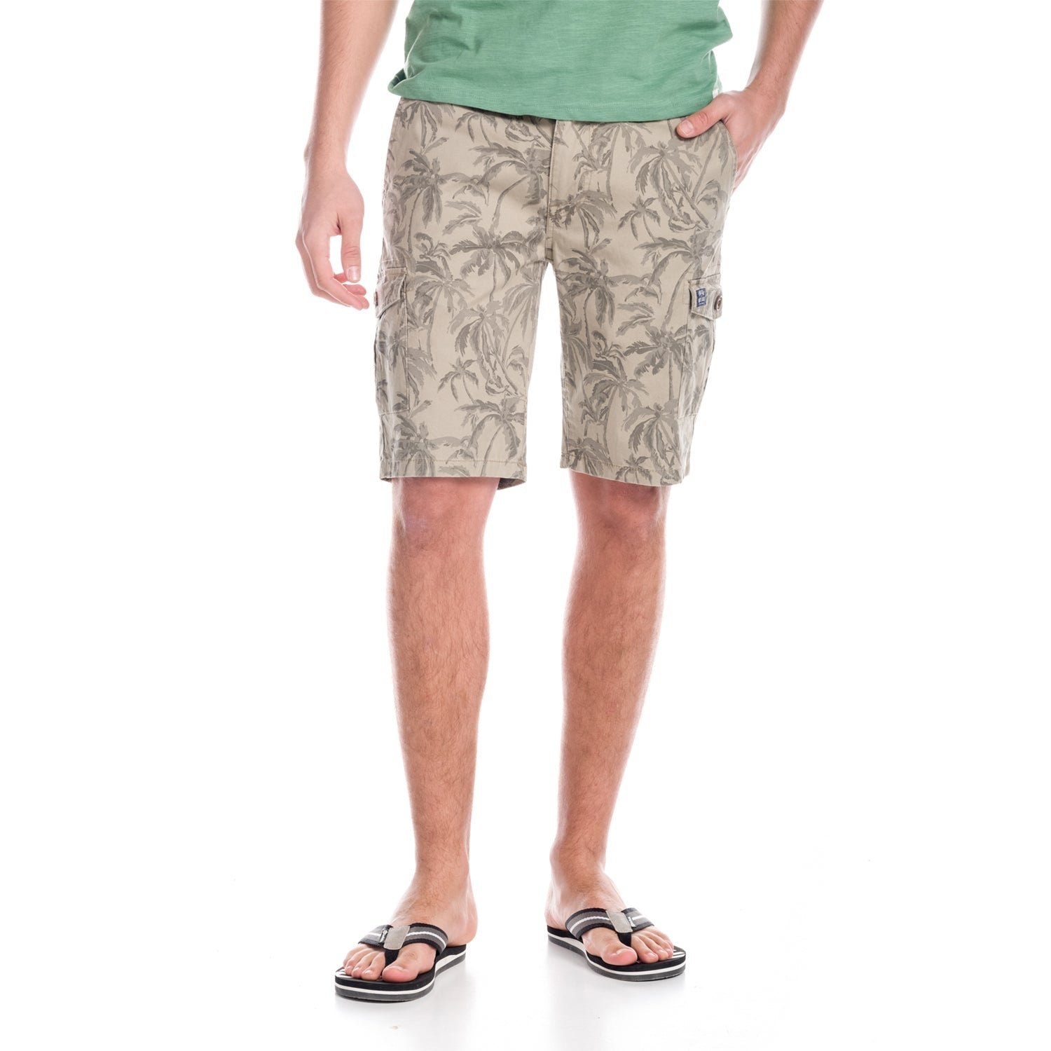 Bermuda Hombre Cargo Estampado Palmeras Algodón – Koroshi 1811PS20
