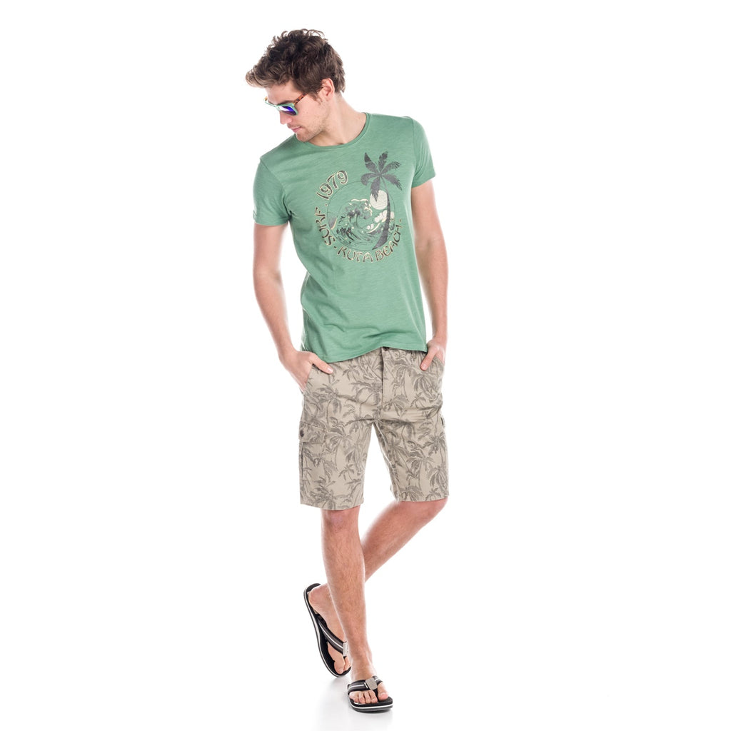 Bermuda Hombre Cargo Estampado Palmeras Algodón – Koroshi 1811PS20