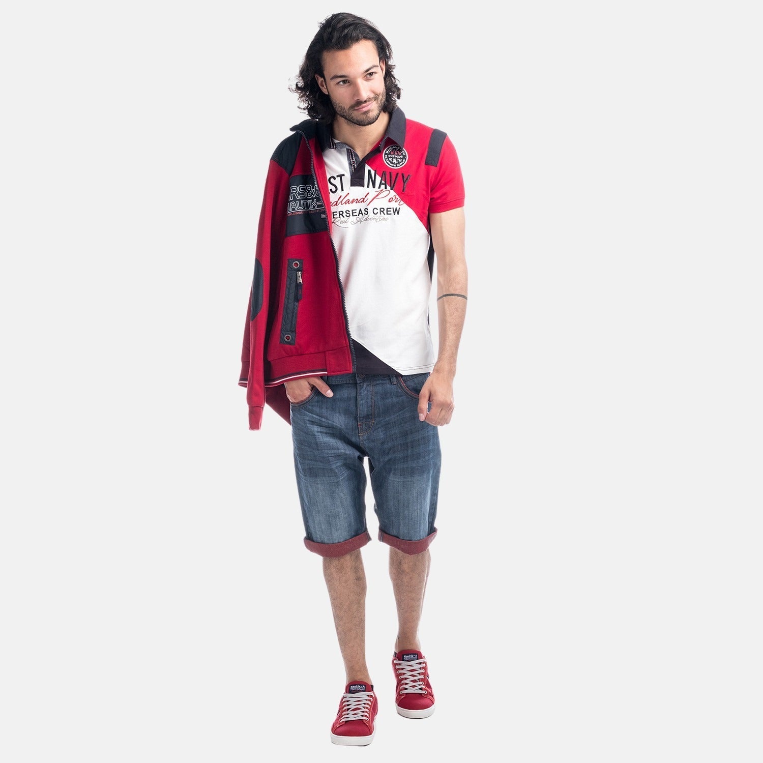 Bermuda Hombre Denim Relaxed Vuelta a Contraste – Koroshi 1811PS37