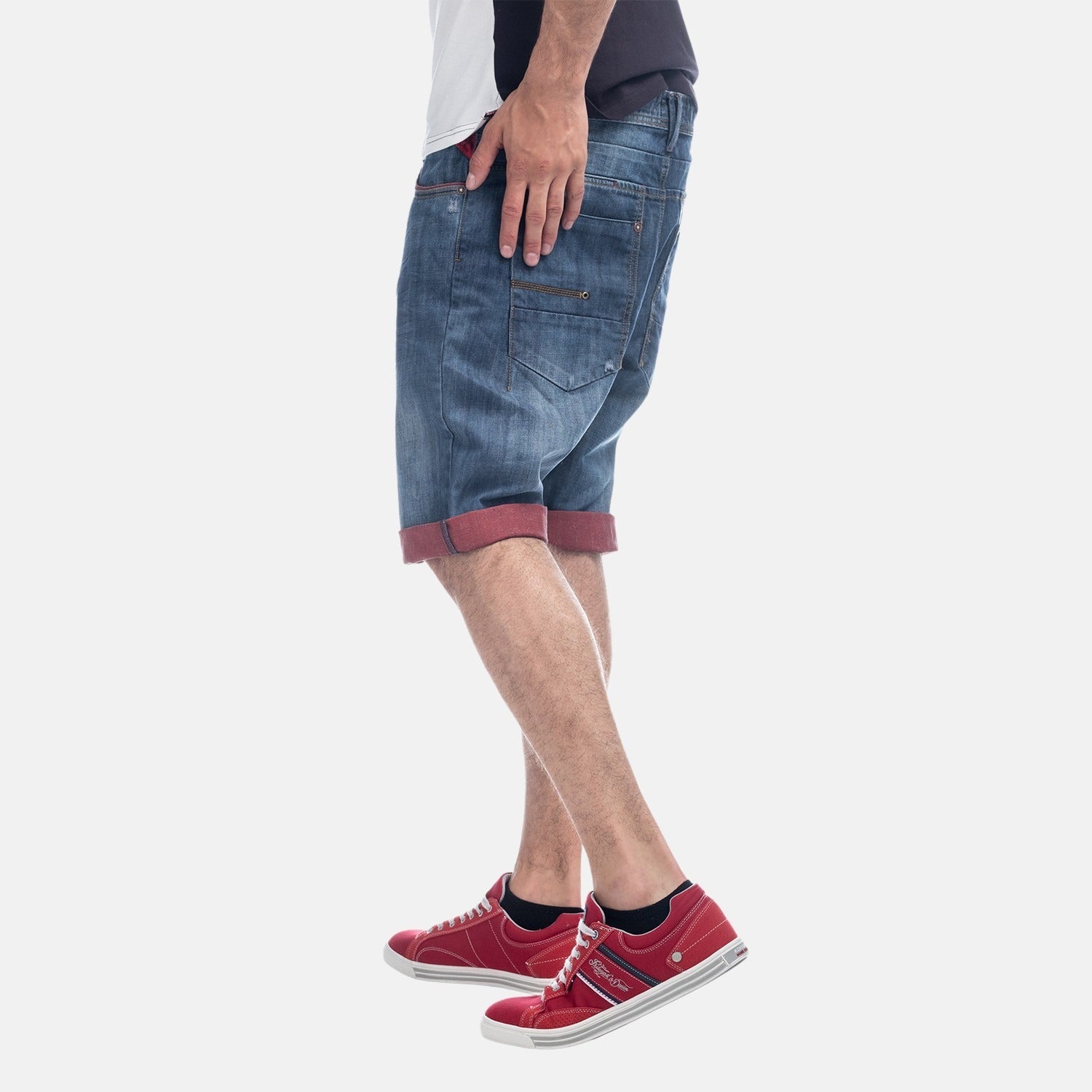 Bermuda Hombre Denim Relaxed Vuelta a Contraste – Koroshi 1811PS37