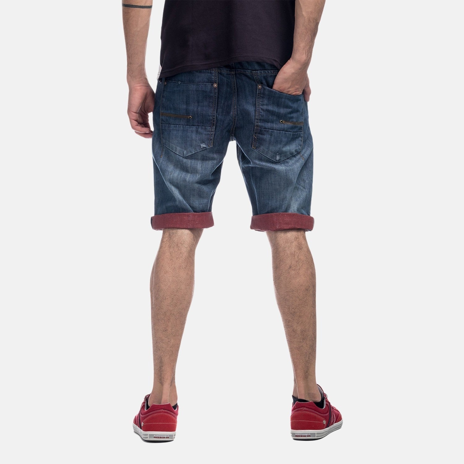 Bermuda Hombre Denim Relaxed Vuelta a Contraste – Koroshi 1811PS37
