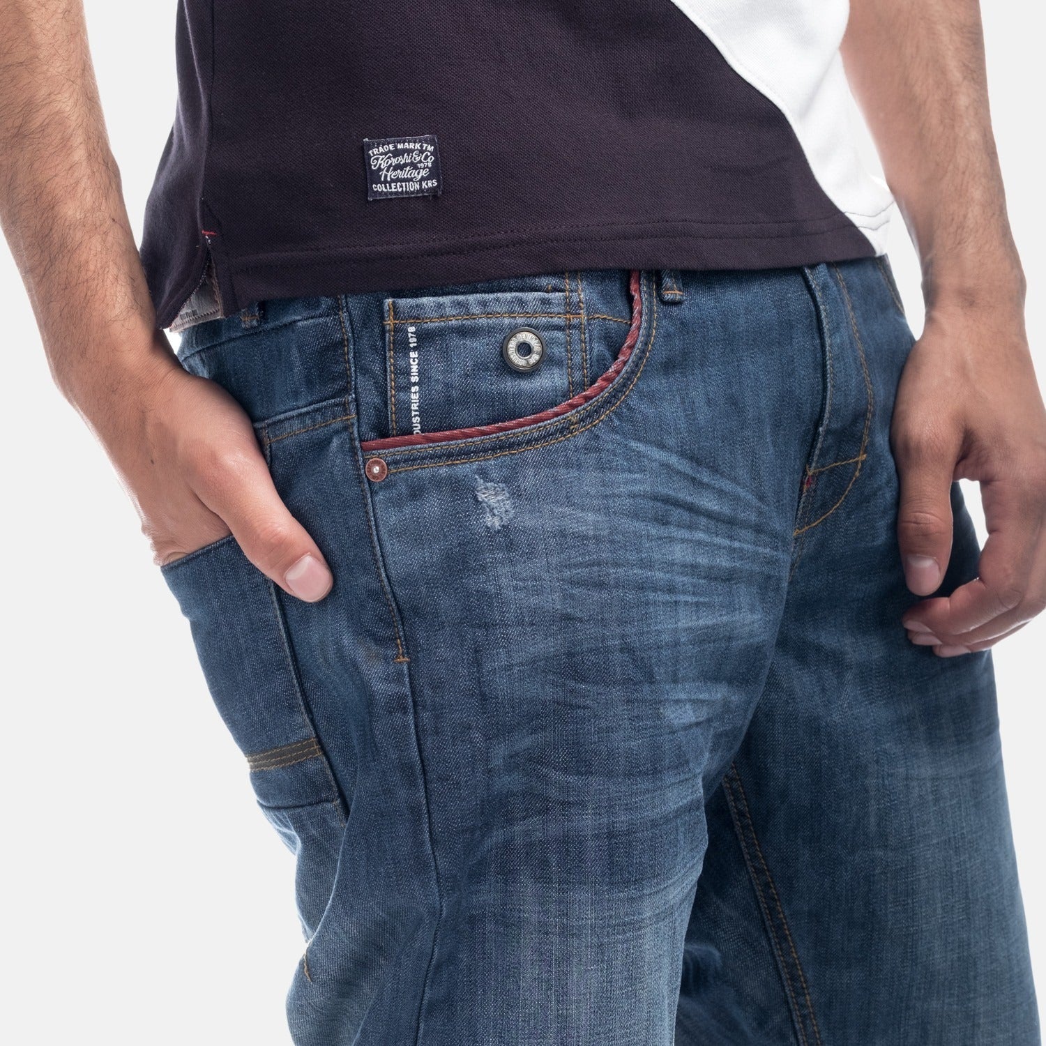 Bermuda Hombre Denim Relaxed Vuelta a Contraste – Koroshi 1811PS37
