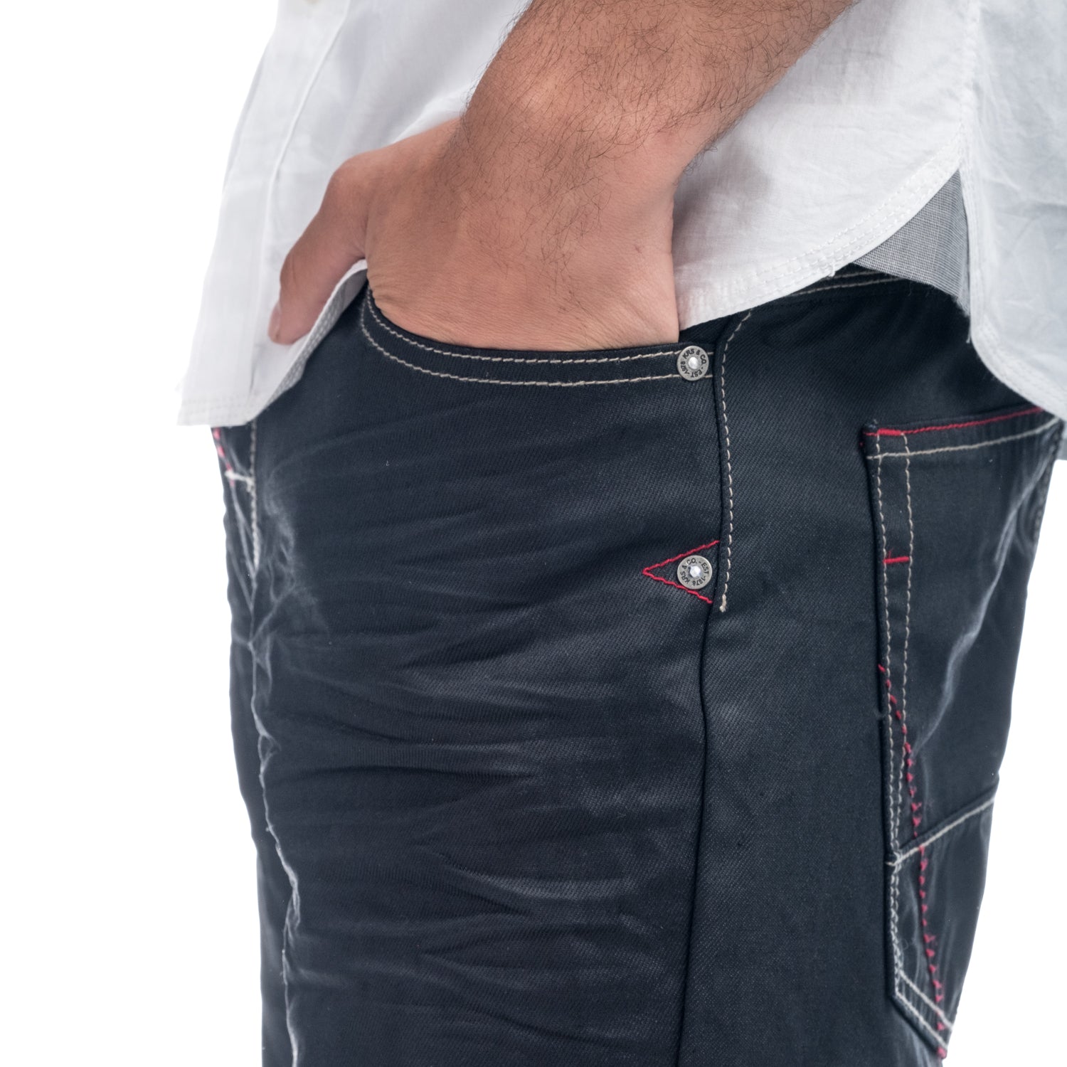 Bermuda Hombre Vaquera Relaxed Bajo Vuelta Cuadros – Koroshi Navy
