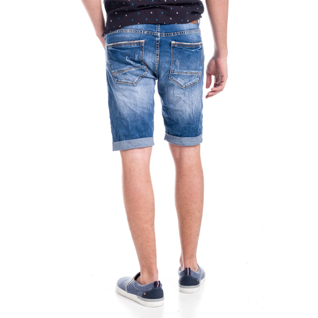 Bermuda Hombre Denim Slim Rotos Azul Claro – Koroshi 1811PS52