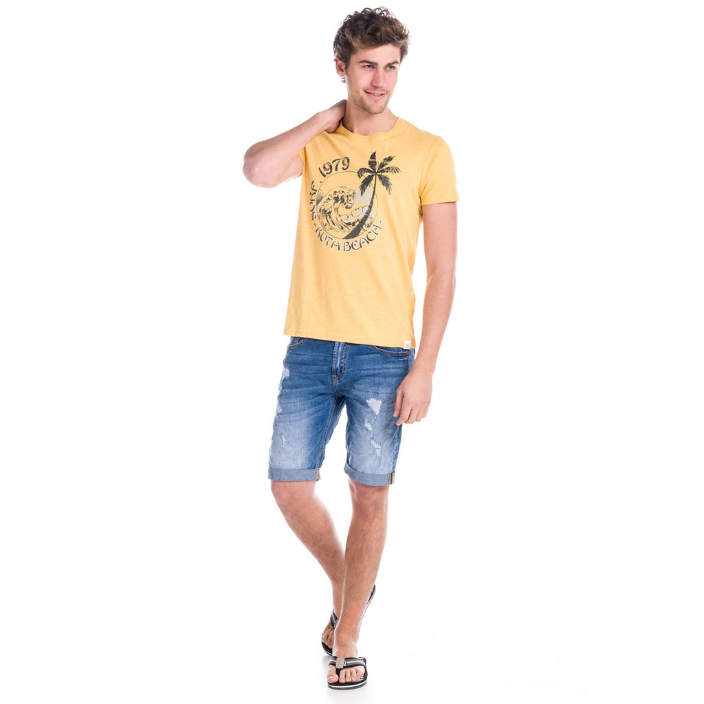 Bermuda Hombre Denim Slim Rotos Azul Claro – Koroshi 1811PS52
