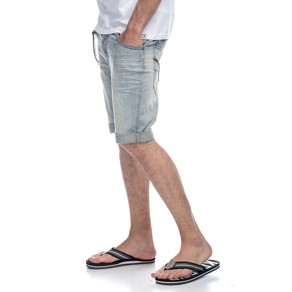 Bermuda Hombre Denim Cadena Llavero – Koroshi Gris
