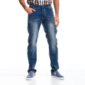 Pantalón Vaquero Regular Hombre con Cierre de Botones – Koroshi Azul Medio