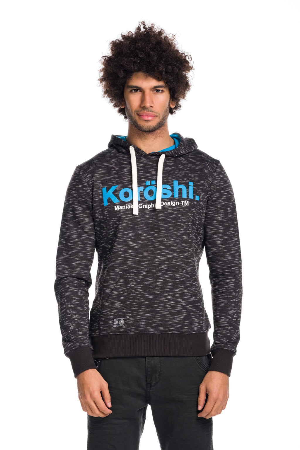 Sudadera con Capucha Hombre Felpa Jaspeada – Koroshi 1811SU15