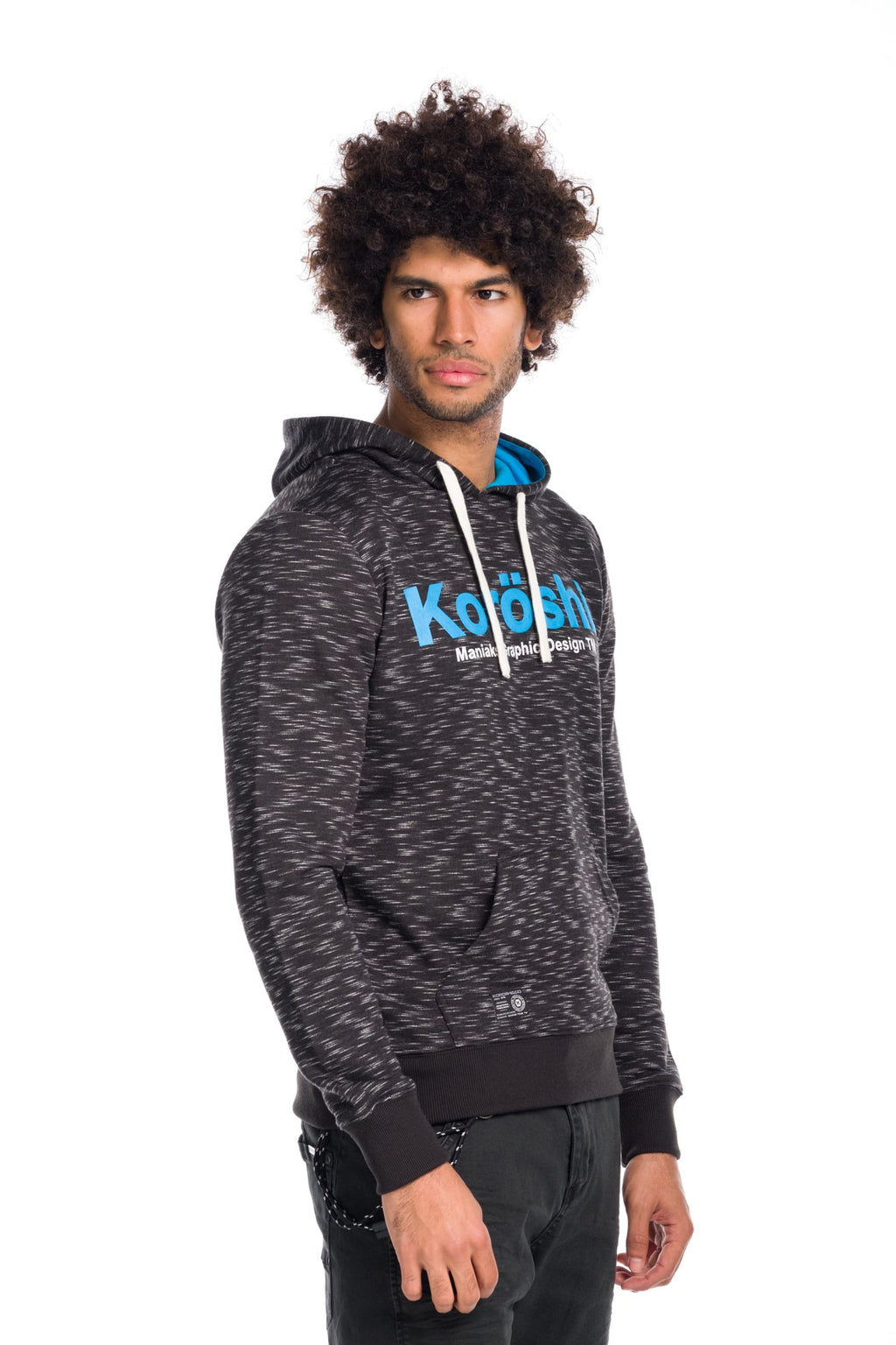 Sudadera con Capucha Hombre Felpa Jaspeada – Koroshi 1811SU15