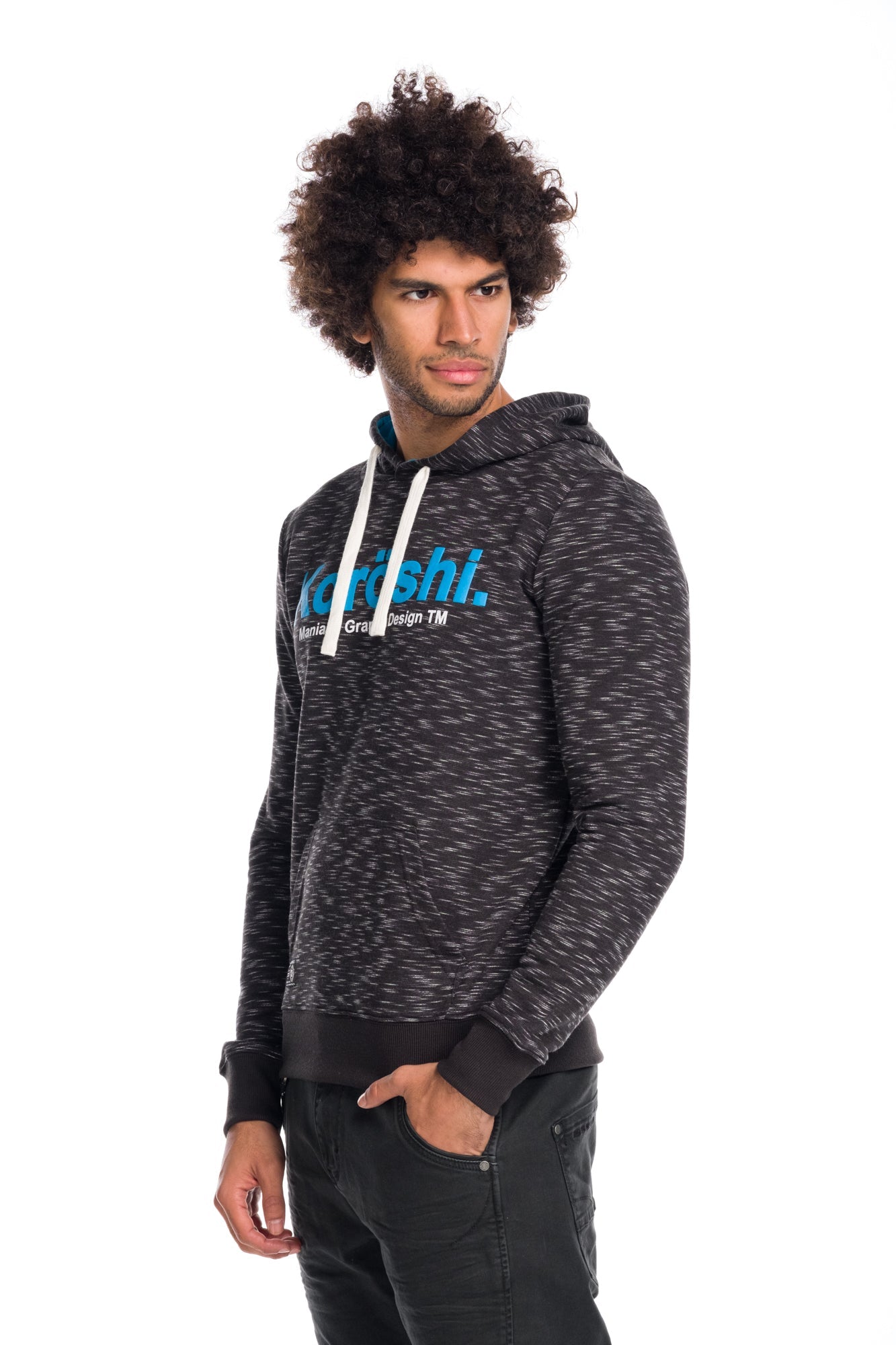 Sudadera con Capucha Hombre Felpa Jaspeada – Koroshi 1811SU15