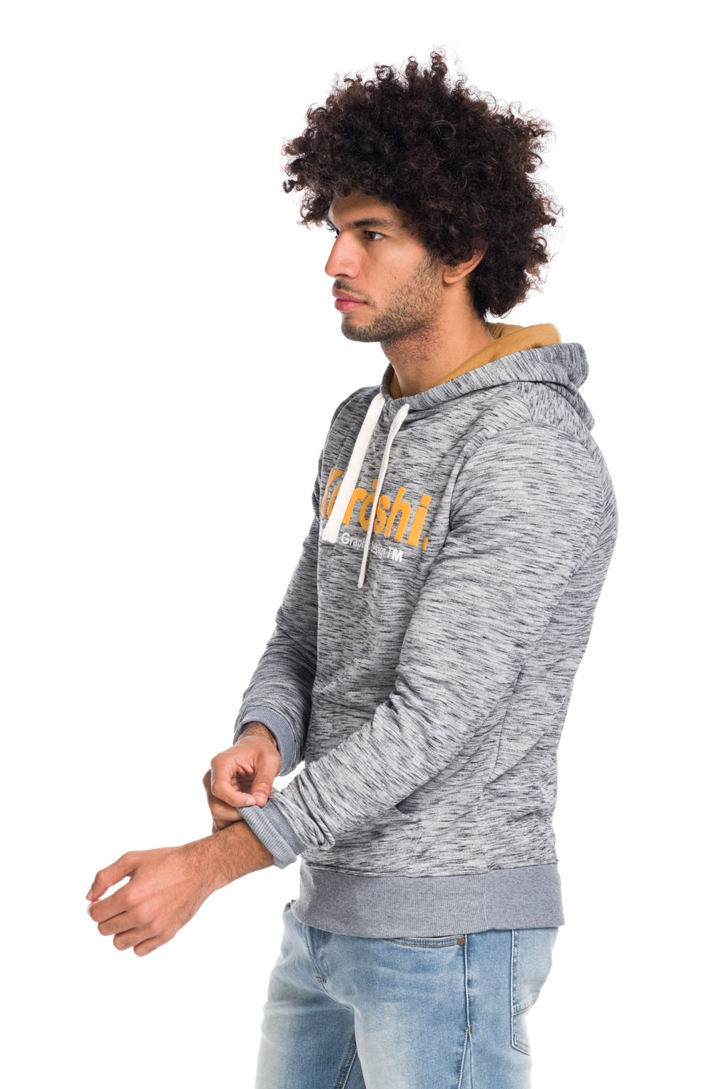 Sudadera con Capucha Hombre Felpa Jaspeada – Koroshi 1811SU15