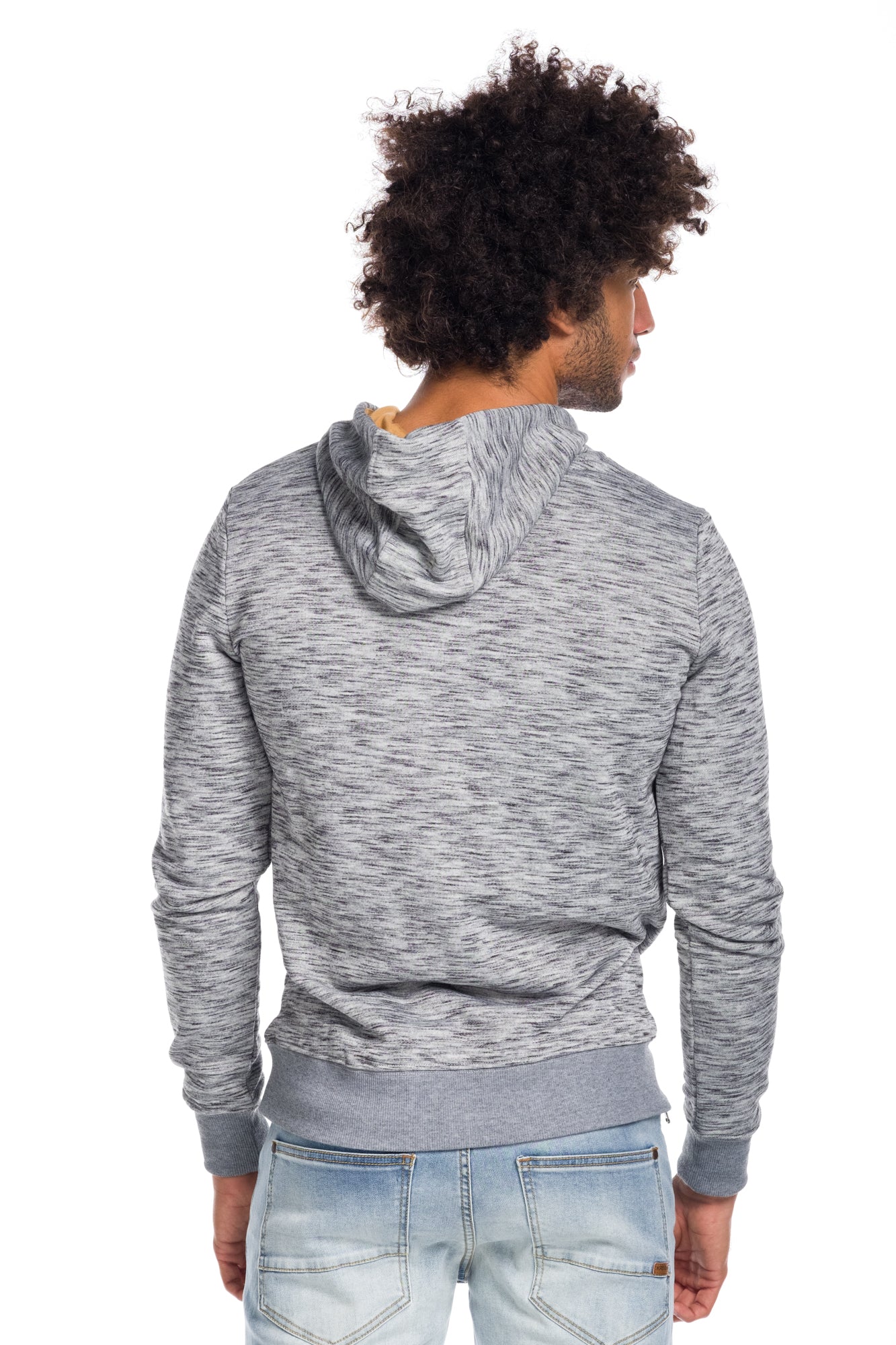 Sudadera con Capucha Hombre Felpa Jaspeada – Koroshi 1811SU15