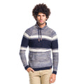 Jersey Tricot de Rayas Hombre Cuello Chimenea – Koroshi 1811TR03