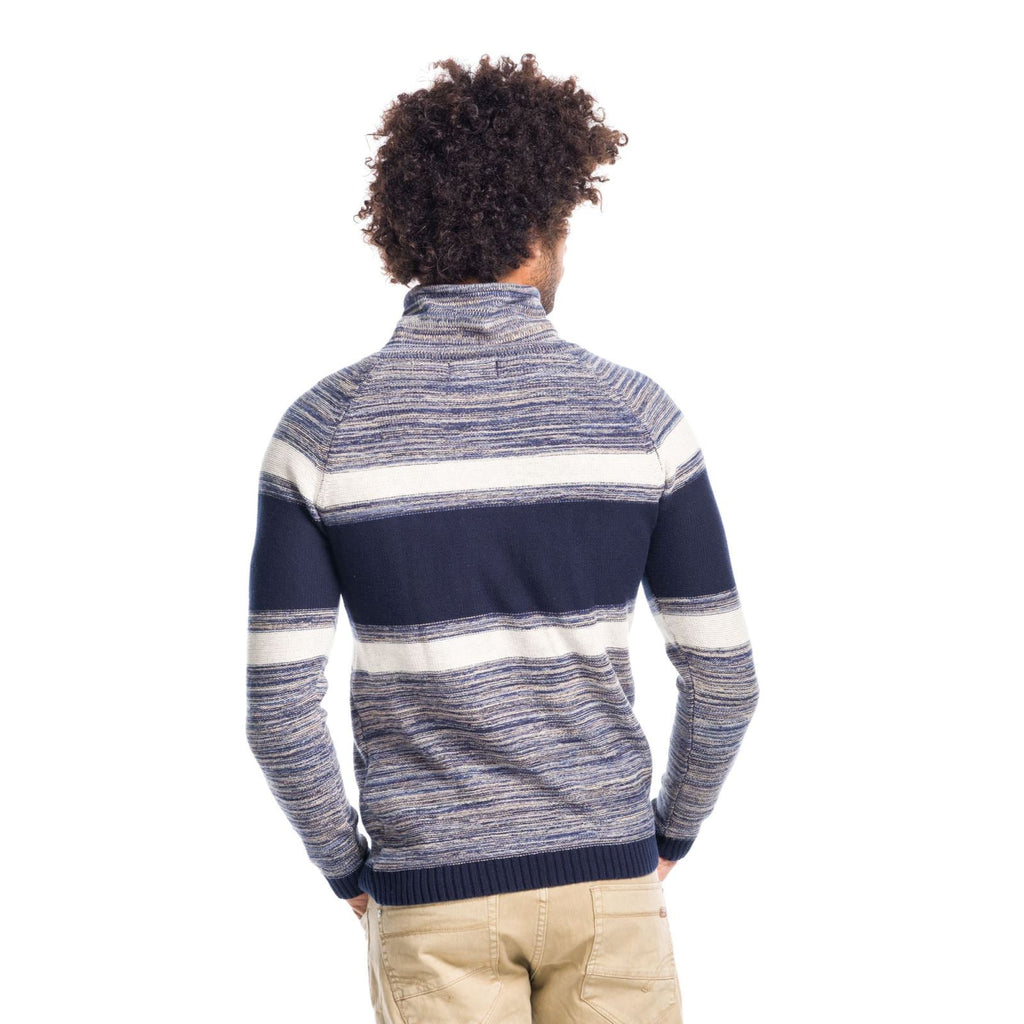 Jersey Tricot de Rayas Hombre Cuello Chimenea – Koroshi 1811TR03