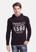 Jersey Tricot con Capucha Hombre Letras Estampadas – Koroshi 1811TR06
