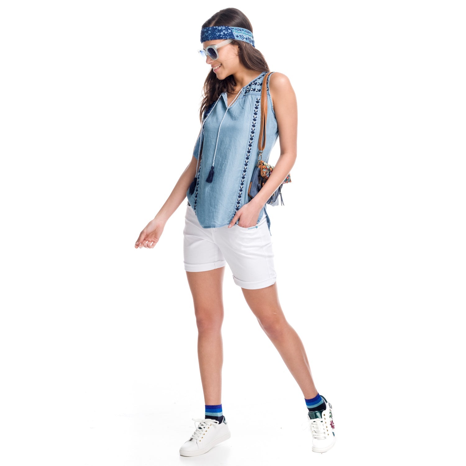Short Mujer con Vuelta y Detalle en Bolsillos – Koroshi 1812PS13