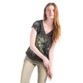 Top Estampado Manga Corta Cuello Pico Mujer – Koroshi 1812TP01