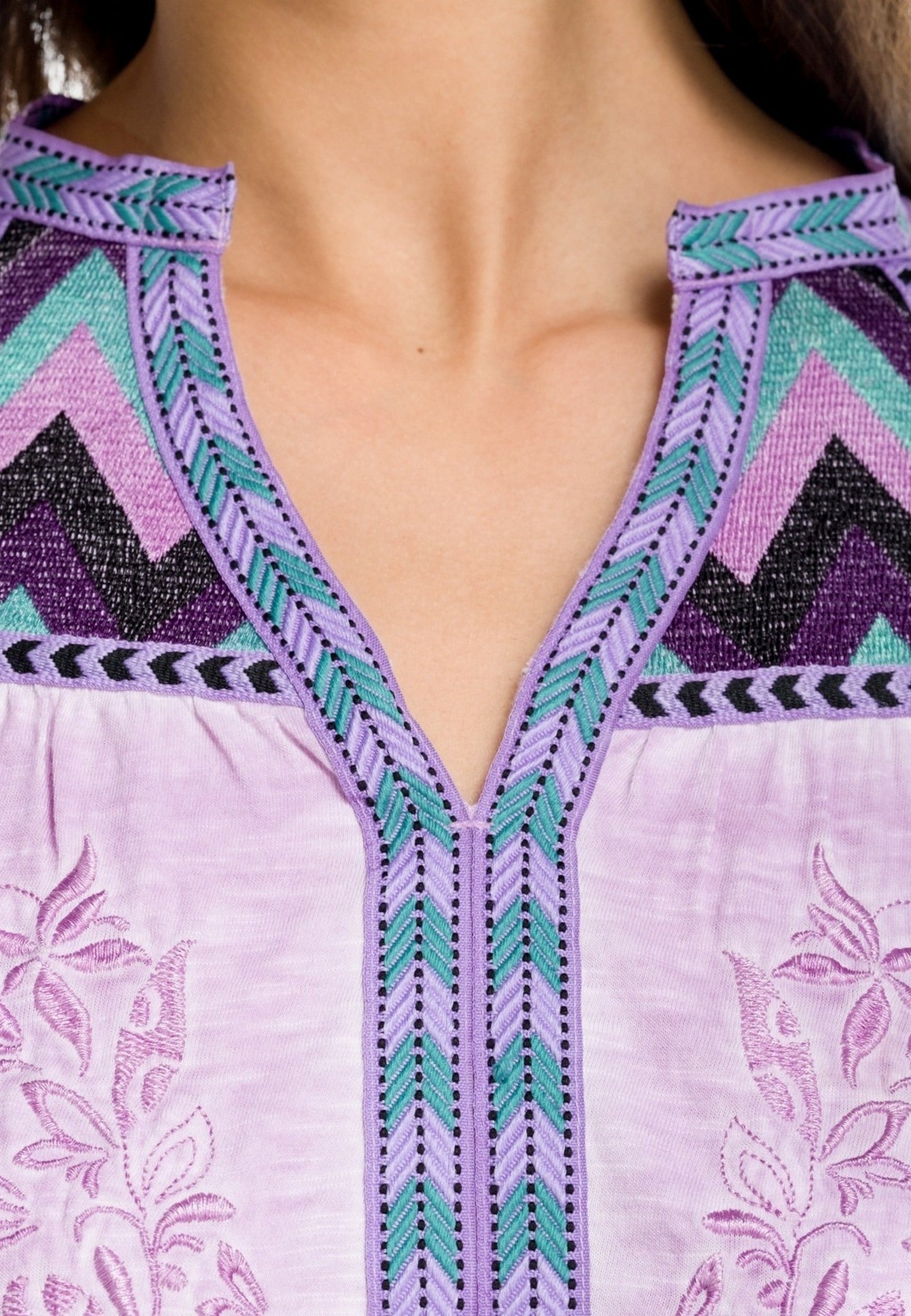 Top Tirantes Mujer Algodón con Bordado Étnico – Koroshi 1812TP33