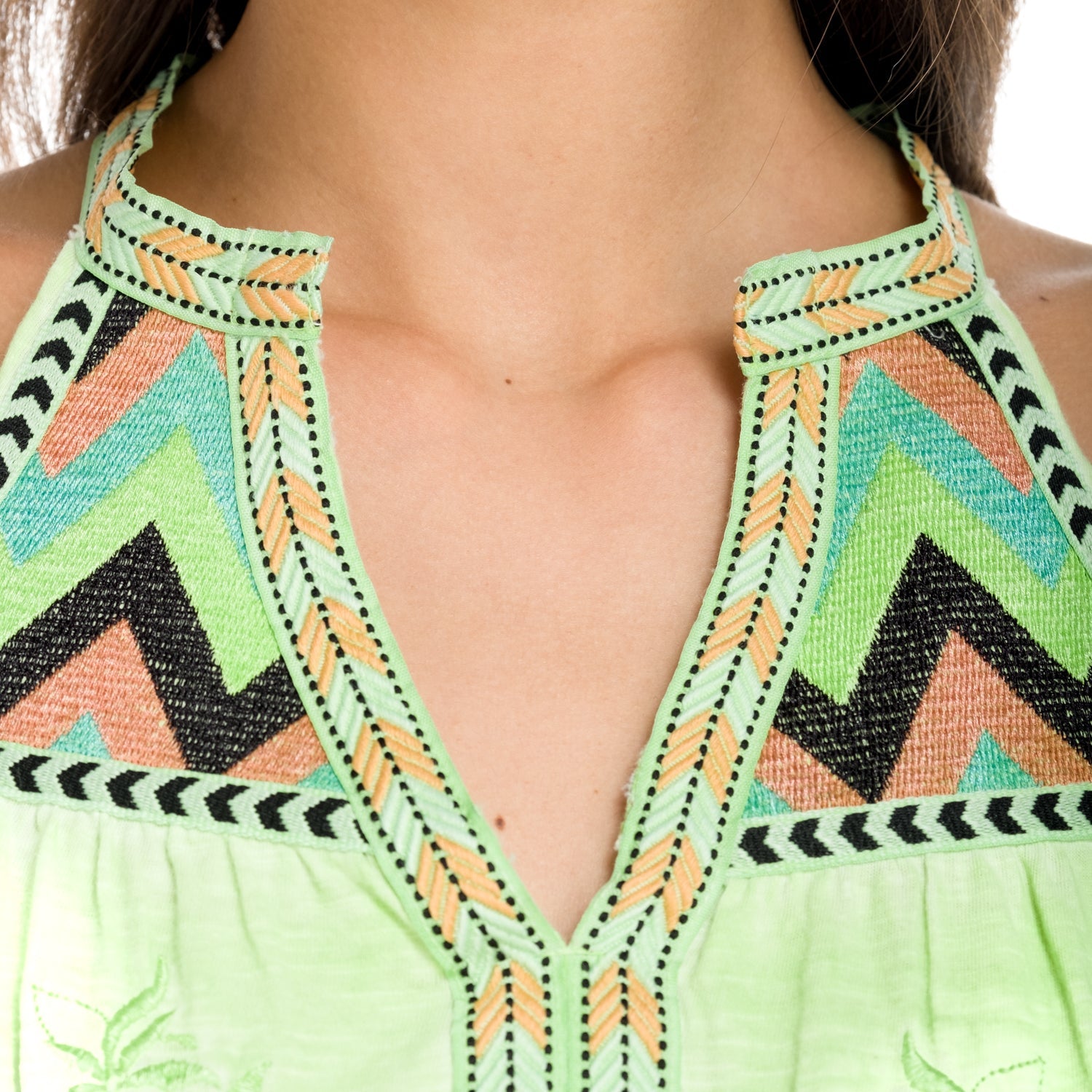 Top Tirantes Mujer Algodón con Bordado Étnico – Koroshi 1812TP33
