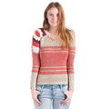 Jersey Tricot Fantasía Mujer con Crochet Floral y Lentejuelas – Koroshi Beige