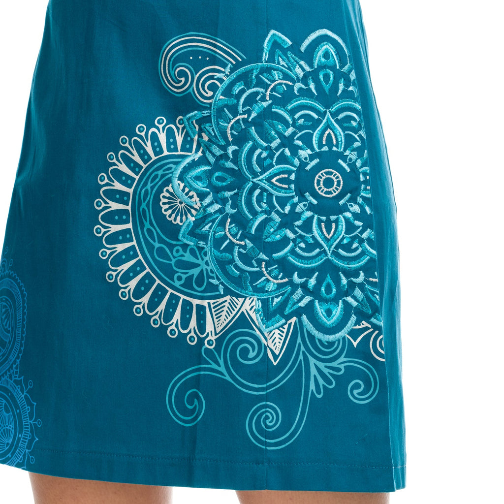 Vestido Mujer Sin Mangas Bordado Escote Pico – Koroshi 1812VS02