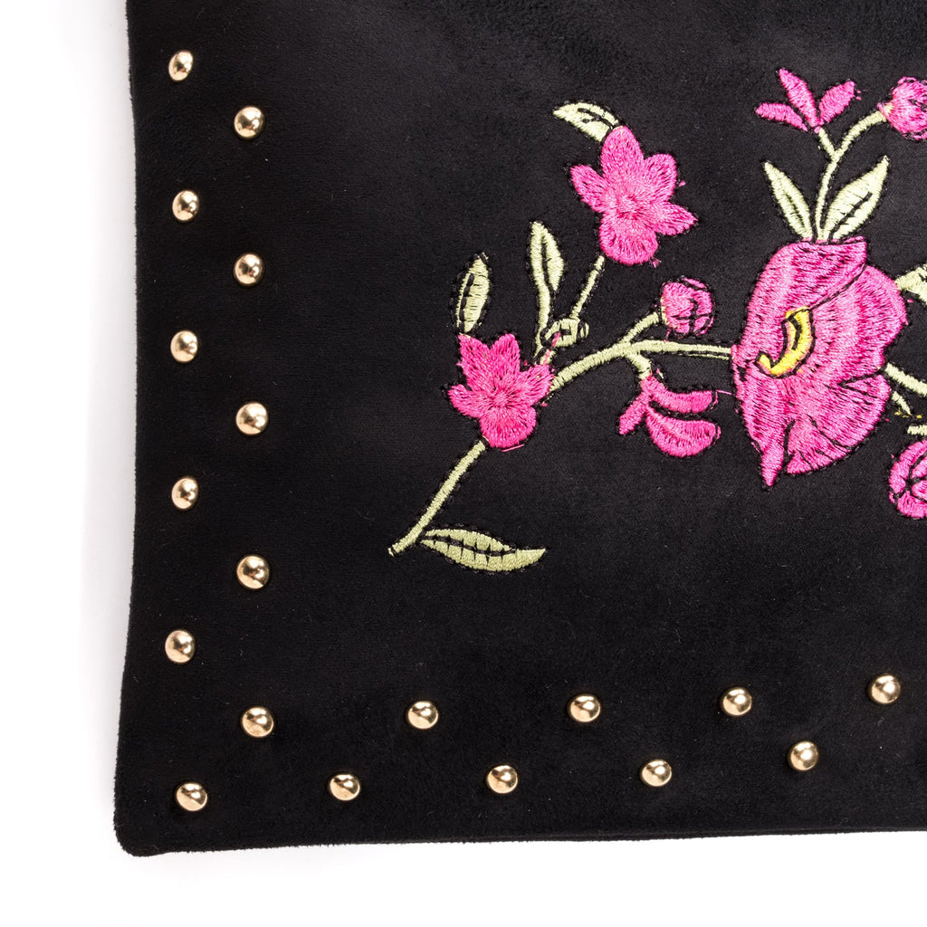 Bolso tipo ante  bordado mujer
