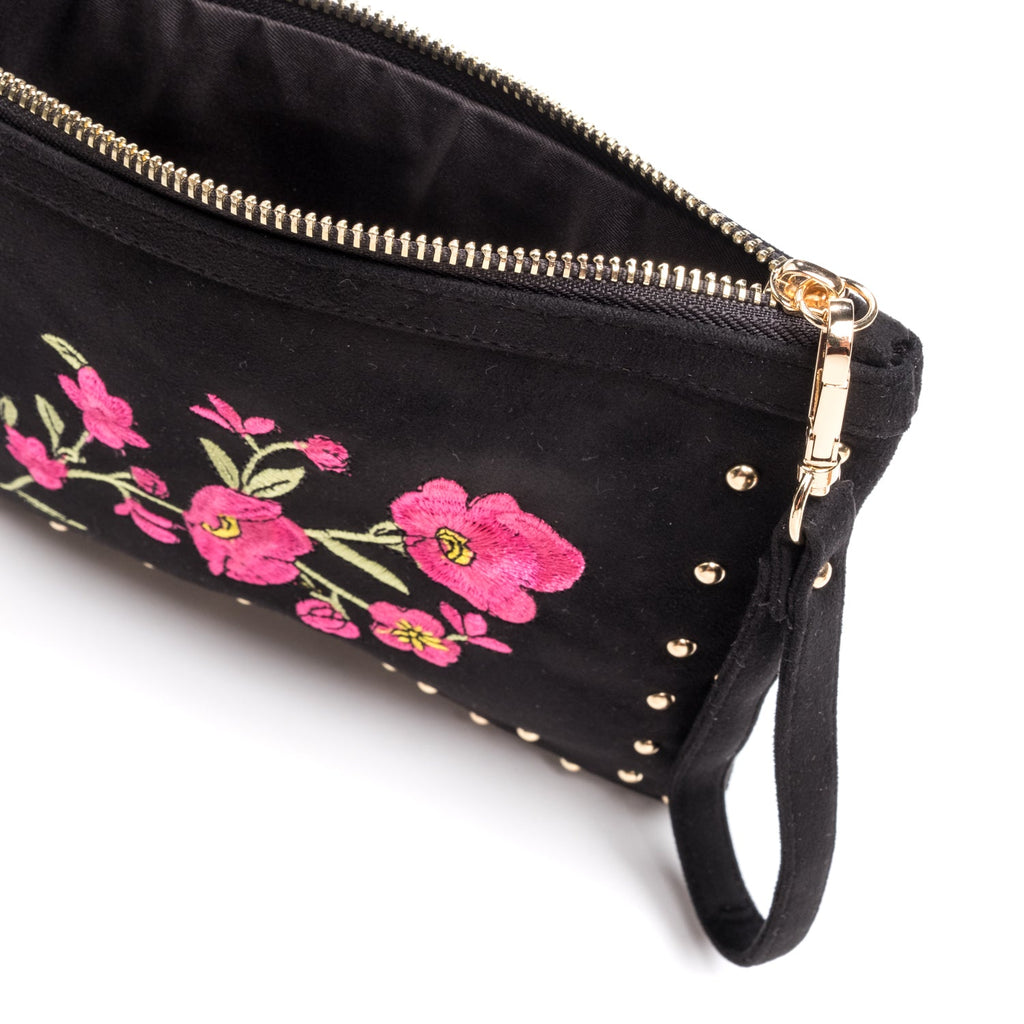 Bolso tipo ante  bordado mujer