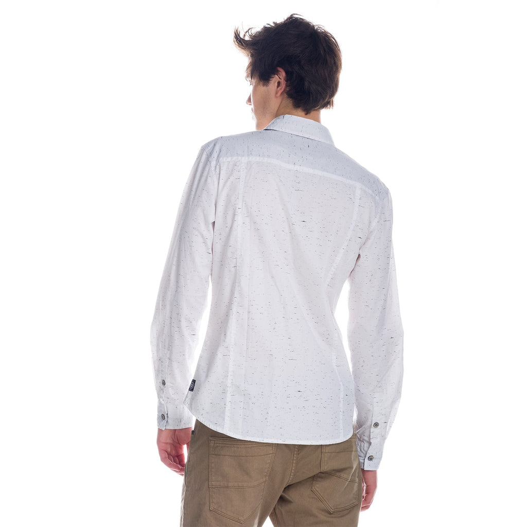 Camisa Manga Larga Hombre Algodón Jaspeado Bolsillos – Koroshi 1821CL31