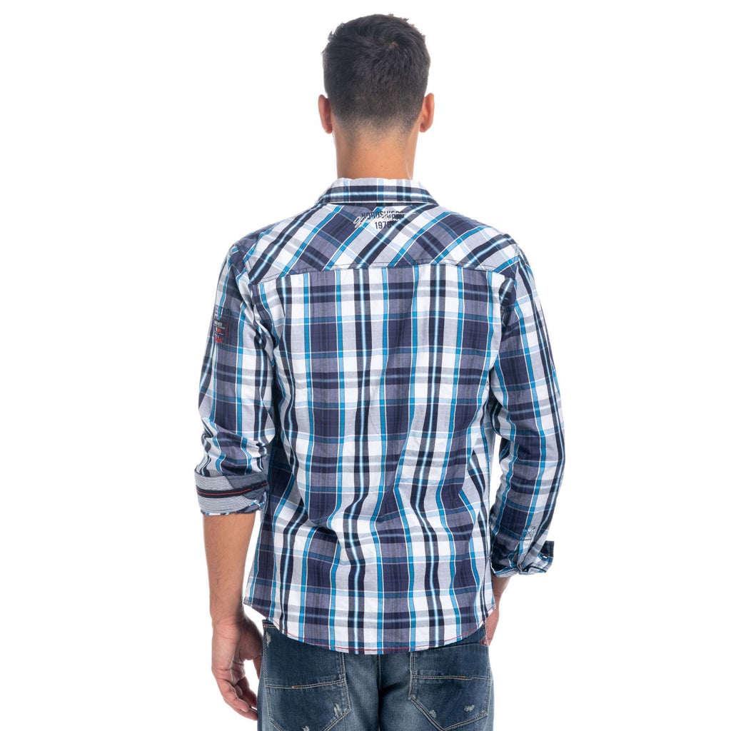 Camisa Cuadros Manga Larga Hombre Bordados – Koroshi 1821CL51