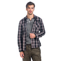 Camisa Hombre Manga Larga Cuadros Coderas Contraste – Koroshi 1821CL55