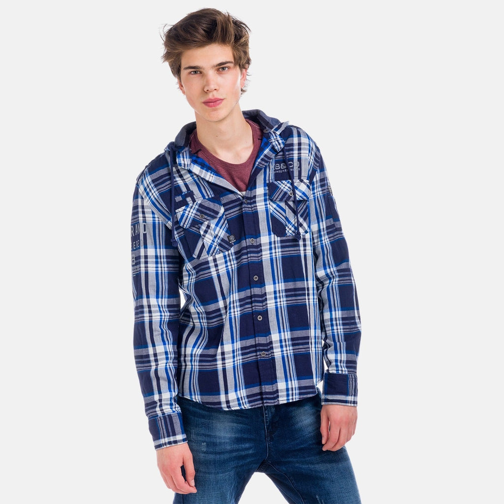 Sobrecamisa Hombre Cuadros con Capucha Algodón – Koroshi 1821CL59