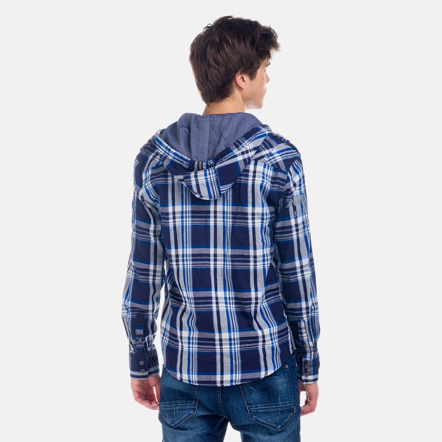 Sobrecamisa Hombre Cuadros con Capucha Algodón – Koroshi 1821CL59