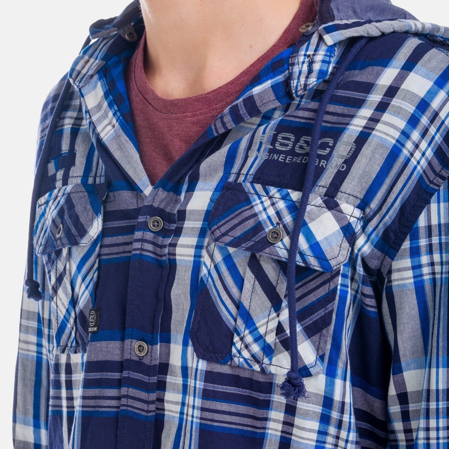 Sobrecamisa Hombre Cuadros con Capucha Algodón – Koroshi 1821CL59