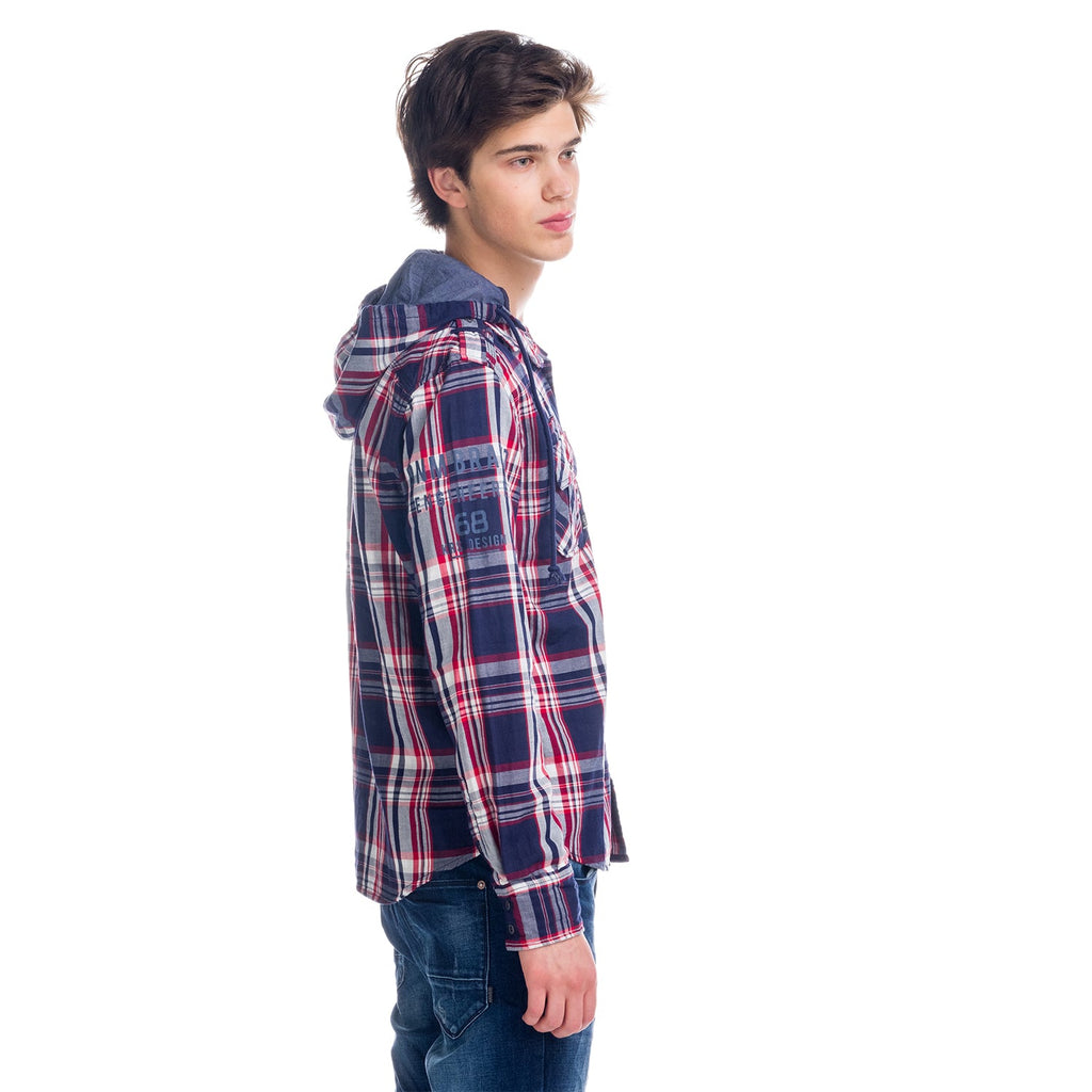 Sobrecamisa Hombre Cuadros con Capucha Algodón – Koroshi 1821CL59