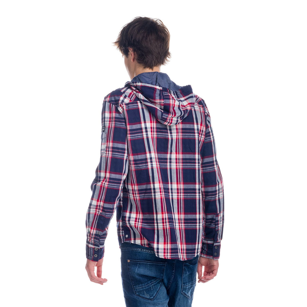 Sobrecamisa Hombre Cuadros con Capucha Algodón – Koroshi 1821CL59