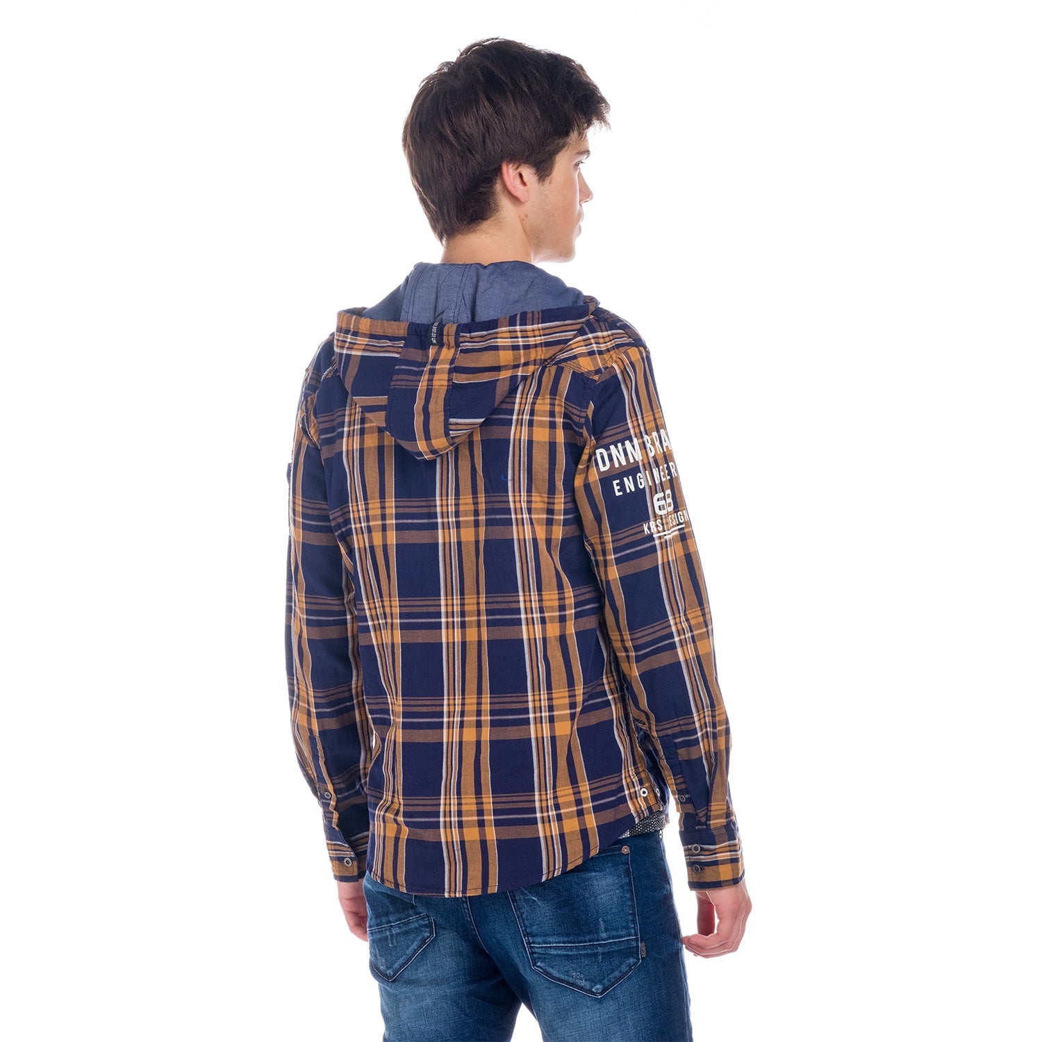 Sobrecamisa Hombre Cuadros con Capucha Algodón – Koroshi 1821CL59