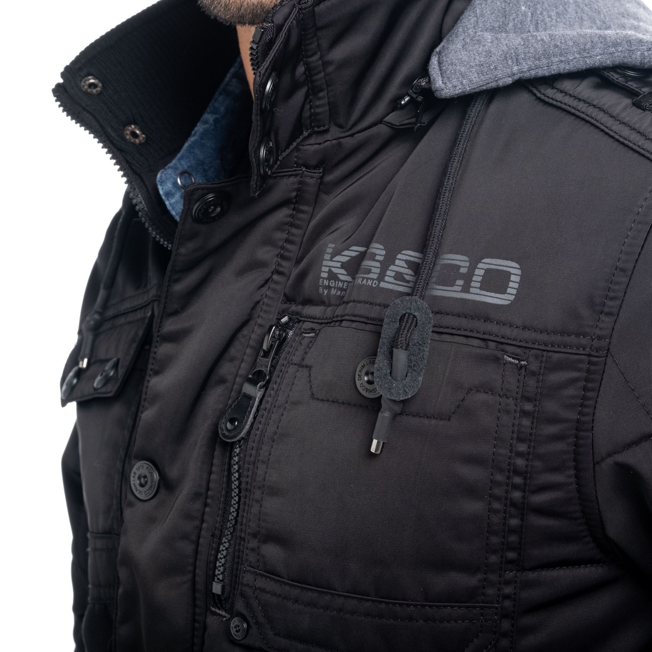 Chaqueta Acolchada Hombre con Capucha – Koroshi 1821JA11