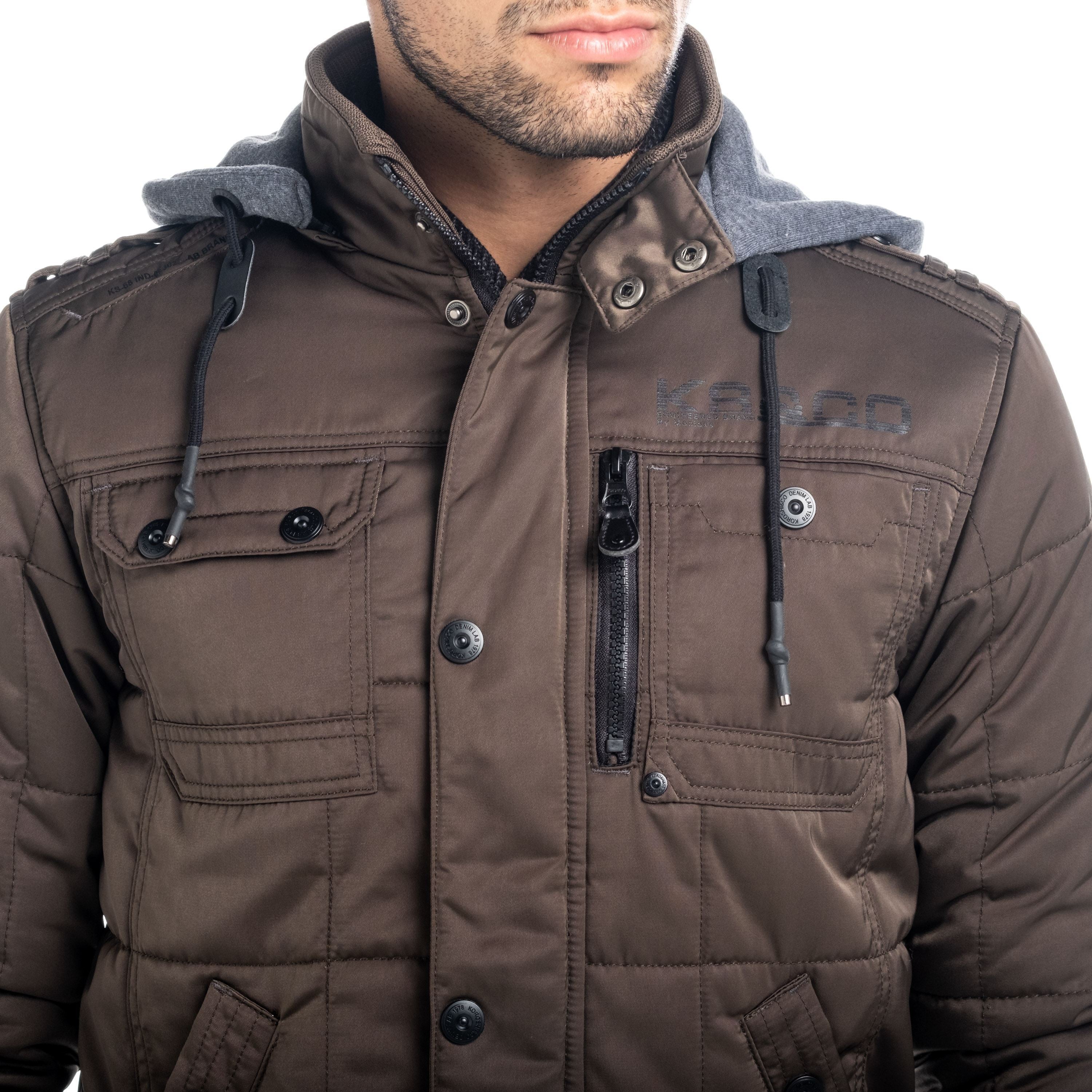 Chaqueta Acolchada Hombre con Capucha – Koroshi 1821JA11