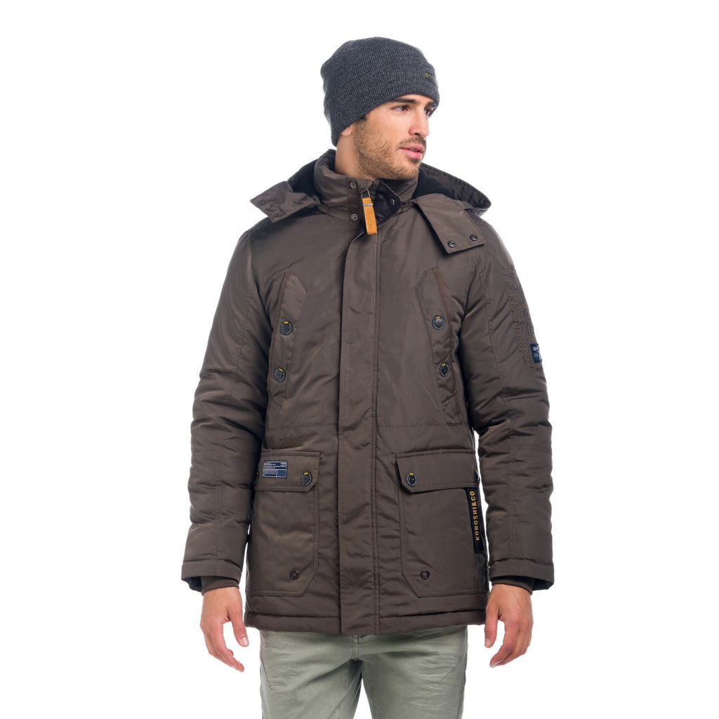 Parka Hombre con Capucha Desmontable – Koroshi 1821JA17