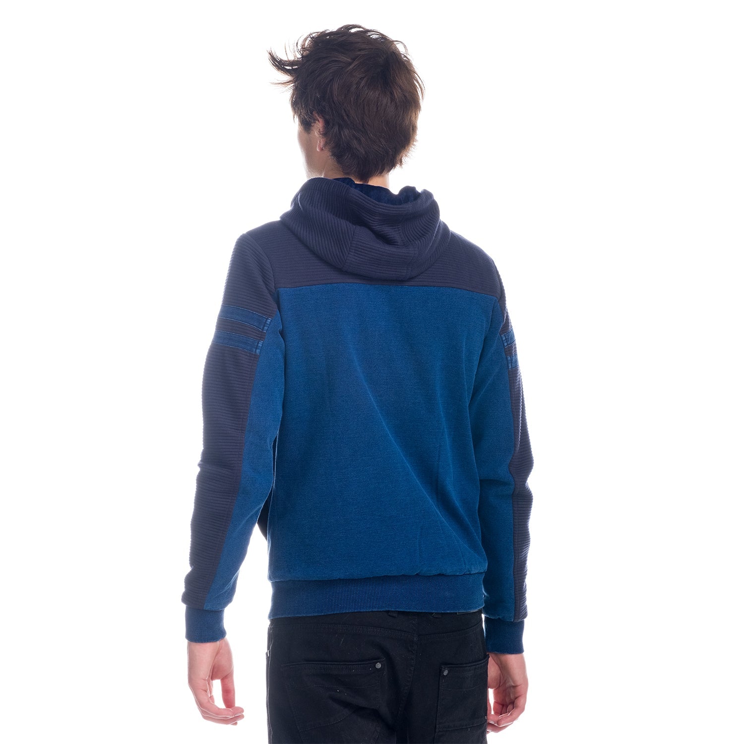 Chaqueta Hombre Combinada Denim con Capucha – Koroshi 1821JA69