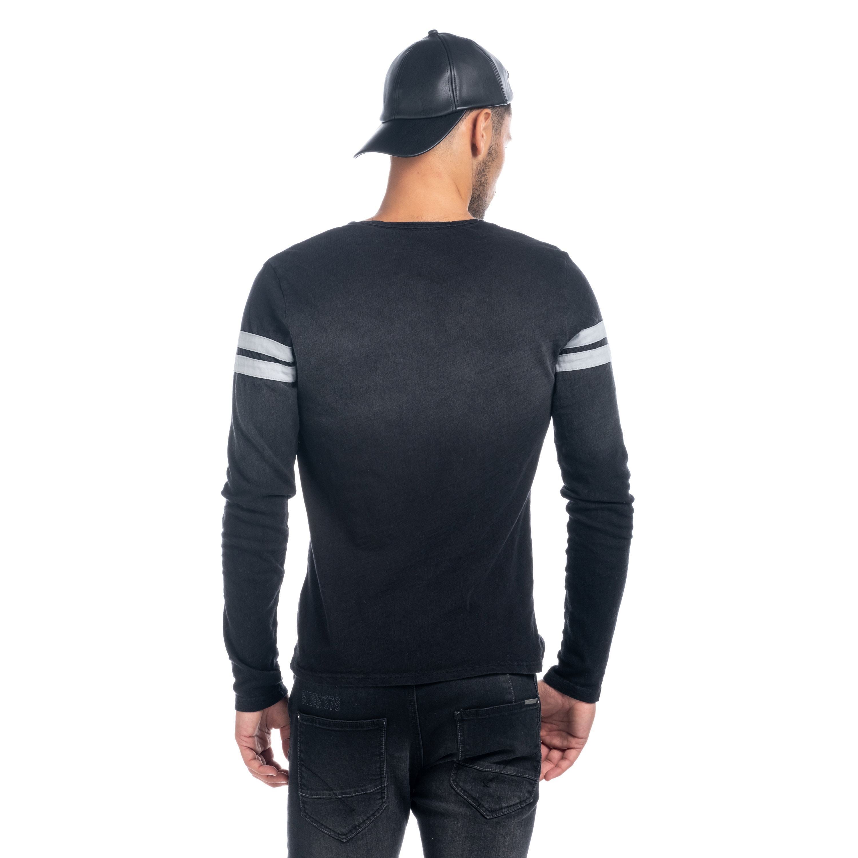 Camiseta Manga Larga Hombre Rayas en Mangas – Koroshi 1821ML05