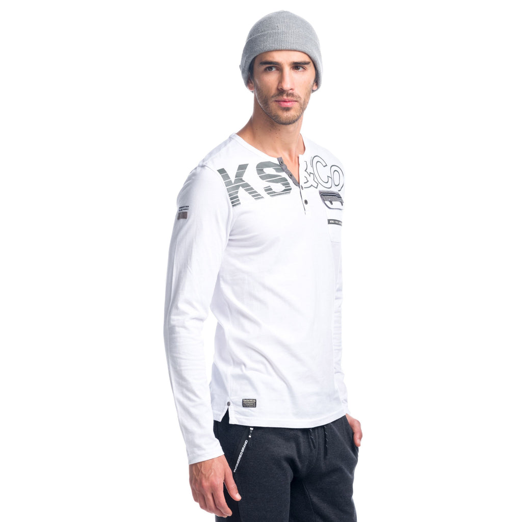 Camiseta Manga Larga Hombre con Bolsillo – Koroshi 1821ML07