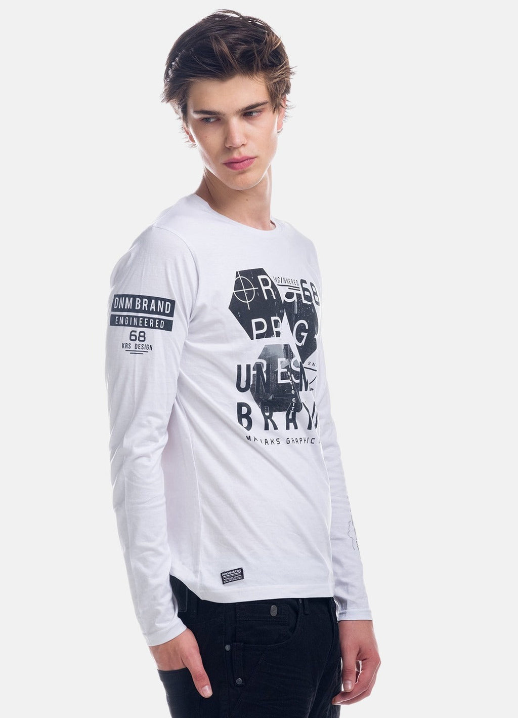 Camiseta Manga Larga Hombre con Estampado Gráfico – Koroshi 1821ML10